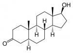 Dihydrotestosterone structure cartoon