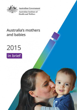 Australia's mothers and babies 2015 cover