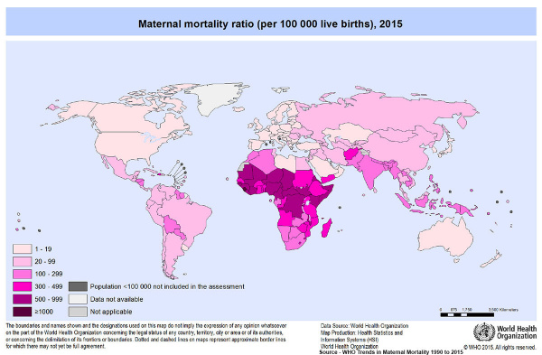 WHO map maternal mortality ratio 2015.jpg