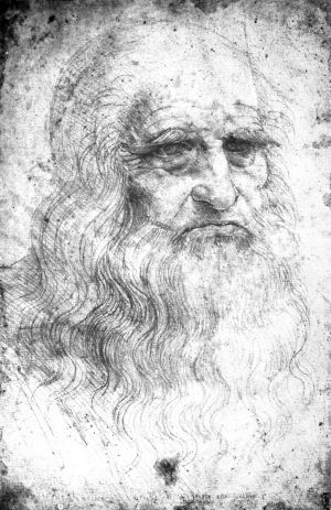 Portrait of Leonardo da Vinci, probably by himself. Royal Palace, Turin (Anderson)