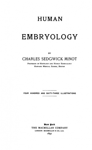 Human Embryology (1897) title page